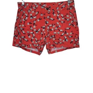 a.n.a. Floral Twill Shorts Red sz 8